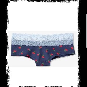 Pink by VS Lace Waist Cheekster Panties